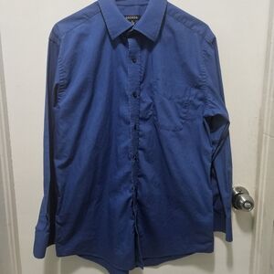 George Men's Casual Button Down Shirt in Deep Blue
